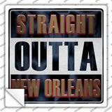 Straight Outta New Orleans Basketball Novelty Square Sticker Decal