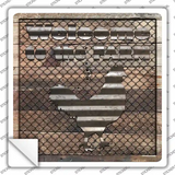 Welcome To The Farm Corrugated Chicken Novelty Square Sticker Decal
