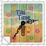 Tiki Time Novelty Square Sticker Decal