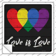 Love is Love Novelty Square Sticker Decal