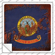 Idaho Rusty Stamped Novelty Square Sticker Decal