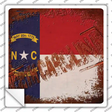 North Carolina Rusty Stamped Novelty Square Sticker Decal