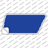Blue Solid Novelty Tennessee Shape Sticker Decal