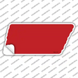 Red Solid Novelty Tennessee Shape Sticker Decal