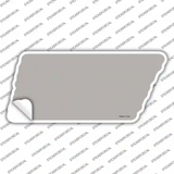 Gray Solid Novelty Tennessee Shape Sticker Decal