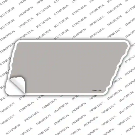 Gray Solid Novelty Tennessee Shape Sticker Decal