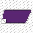 Purple Solid Novelty Tennessee Shape Sticker Decal
