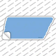 Light Blue Solid Novelty Tennessee Shape Sticker Decal
