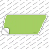 Lime Green Solid Novelty Tennessee Shape Sticker Decal