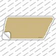 Gold Solid Novelty Tennessee Shape Sticker Decal