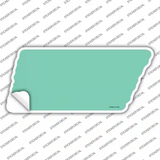 Mint Solid Novelty Tennessee Shape Sticker Decal