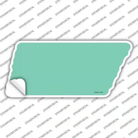 Mint Solid Novelty Tennessee Shape Sticker Decal