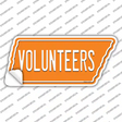 Volunteers Novelty Tennessee Shape Sticker Decal