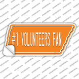 Number 1 Volunteers Fan Novelty Tennessee Shape Sticker Decal