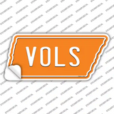 Vols Novelty Tennessee Shape Sticker Decal