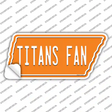 Titans Fan Novelty Tennessee Shape Sticker Decal