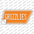 Grizzlies Novelty Tennessee Shape Sticker Decal