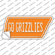 Go Grizzlies Novelty Tennessee Shape Sticker Decal