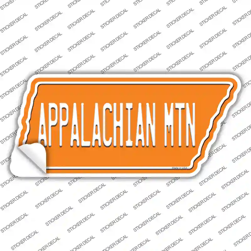 Appalachian Mtn Novelty Tennessee Shape Sticker Decal