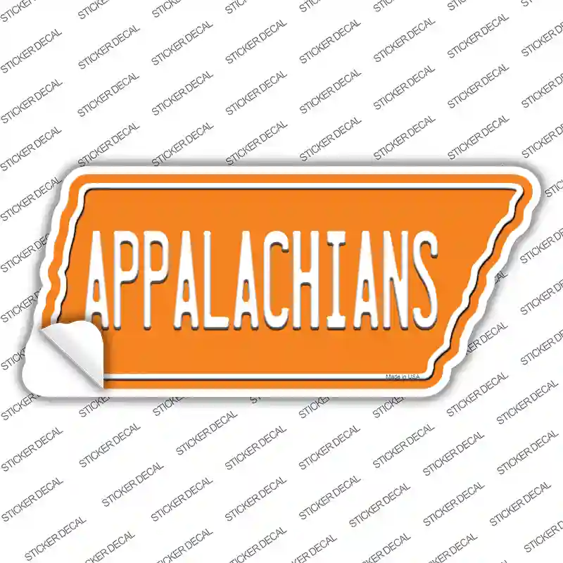 Appalachians Novelty Tennessee Shape Sticker Decal