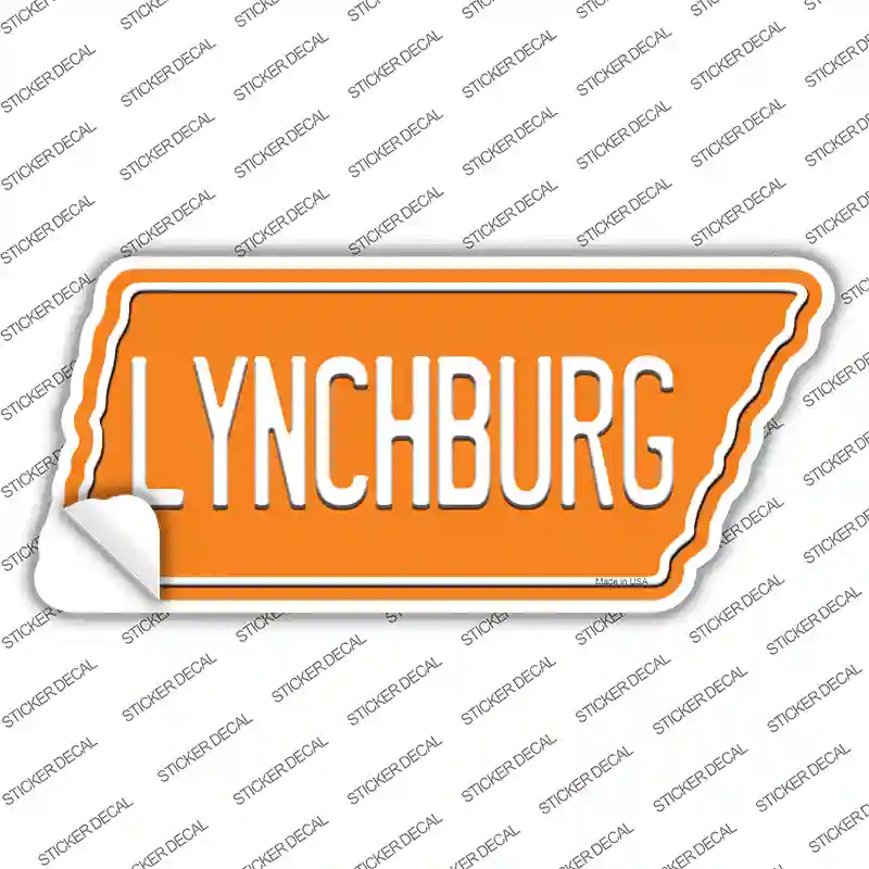 Lynchburg Novelty Tennessee Shape Sticker Decal