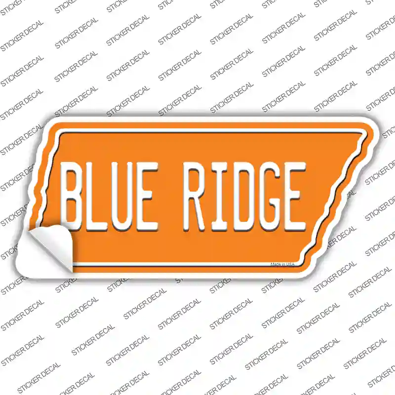 Blue Ridge Novelty Tennessee Shape Sticker Decal