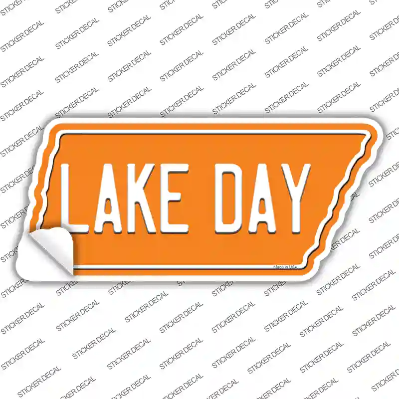 Lake Day Novelty Tennessee Shape Sticker Decal