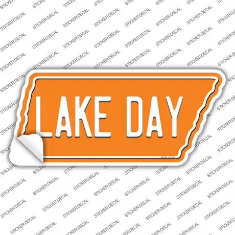 Lake Day Novelty Tennessee Shape Sticker Decal
