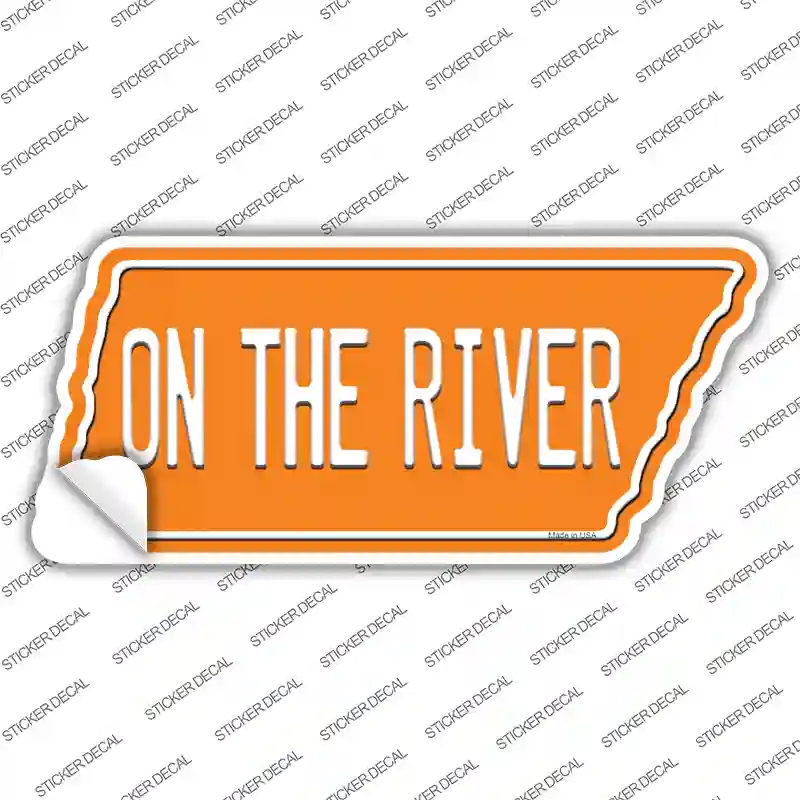 On The River Novelty Tennessee Shape Sticker Decal
