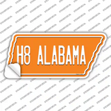 H8 Alabama Novelty Tennessee Shape Sticker Decal