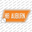 H8 Auburn Novelty Tennessee Shape Sticker Decal