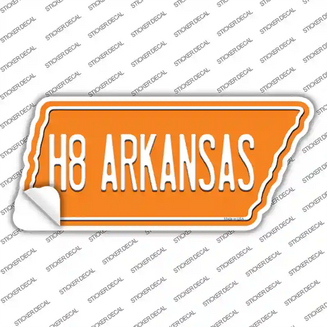 H8 Arkansas Novelty Tennessee Shape Sticker Decal