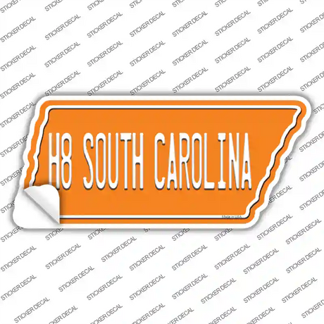 H8 South Carolina Novelty Tennessee Shape Sticker Decal