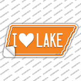 I Love Lake Novelty Tennessee Shape Sticker Decal
