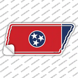Tennessee Flag Novelty Tennessee Shape Sticker Decal