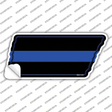Thin Blue Line Novelty Tennessee Shape Sticker Decal