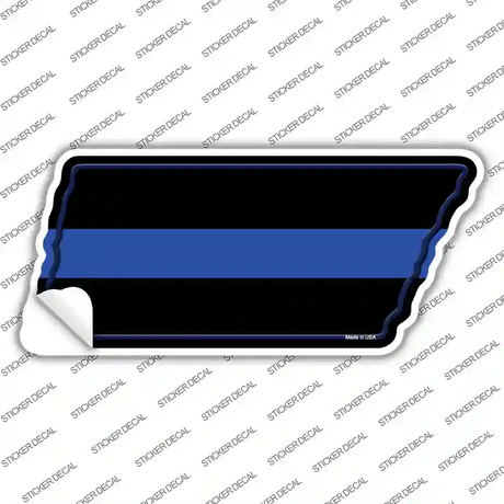 Thin Blue Line Novelty Tennessee Shape Sticker Decal