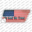 In God We Trust American Flag Novelty Tennessee Shape Sticker Decal