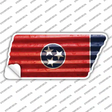 Corrugated Tennessee Flag Novelty Tennessee Shape Sticker Decal