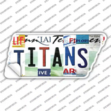 Titans Strip Art Novelty Tennessee Shape Sticker Decal