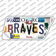Braves Strip Art Novelty Tennessee Shape Sticker Decal