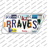 Braves Strip Art Novelty Tennessee Shape Sticker Decal