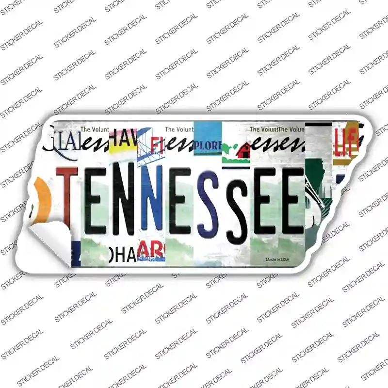 Tennessee Strip Art Novelty Tennessee Shape Sticker Decal