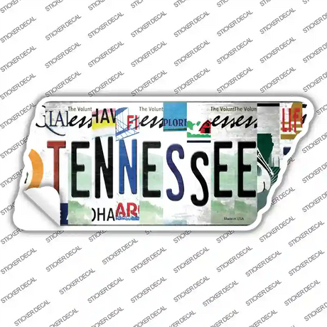 Tennessee Strip Art Novelty Tennessee Shape Sticker Decal