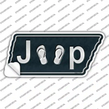 J**p Flip Flops Novelty Tennessee Shape Sticker Decal