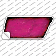 Pink Solid Novelty Rusty Tennessee Shape Sticker Decal