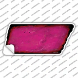 Pink Solid Novelty Rusty Tennessee Shape Sticker Decal