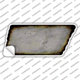 Gray Solid Novelty Rusty Tennessee Shape Sticker Decal