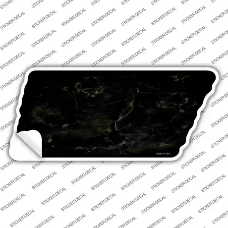 Black Solid Novelty Rusty Tennessee Shape Sticker Decal