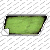 Lime Green Solid Novelty Rusty Tennessee Shape Sticker Decal